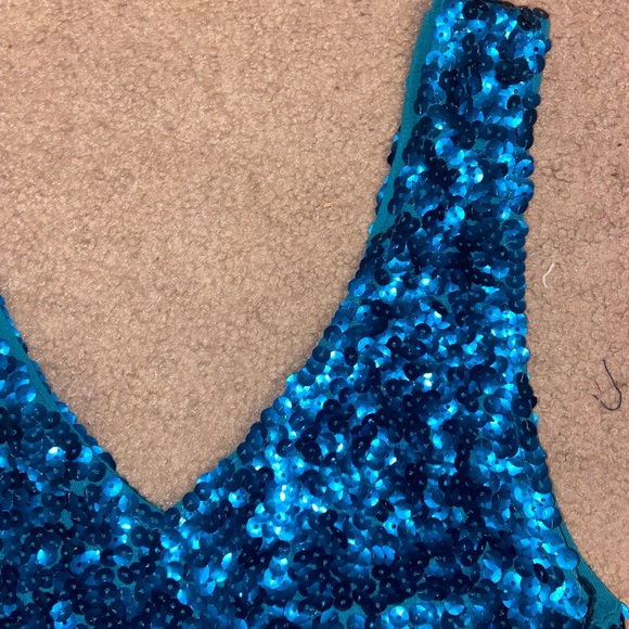 SOLD🌟 Blue Sequin Dress - Picture 2 of 3